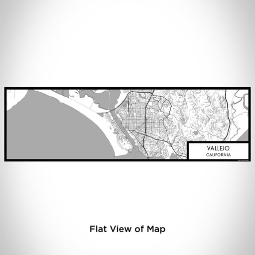 Flat View of Map Custom Vallejo California Map Enamel Mug in Classic