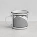 Left View Custom Vallejo California Map Enamel Mug in Classic