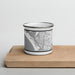 Front View Custom Vallejo California Map Enamel Mug in Classic on Cutting Board