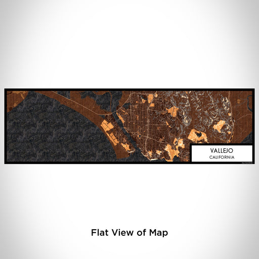 Flat View of Map Custom Vallejo California Map Enamel Mug in Ember