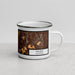 Right View Custom Vallejo California Map Enamel Mug in Ember