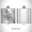 Rendered View of Vallejo California Map Engraving on 6oz Stainless Steel Flask