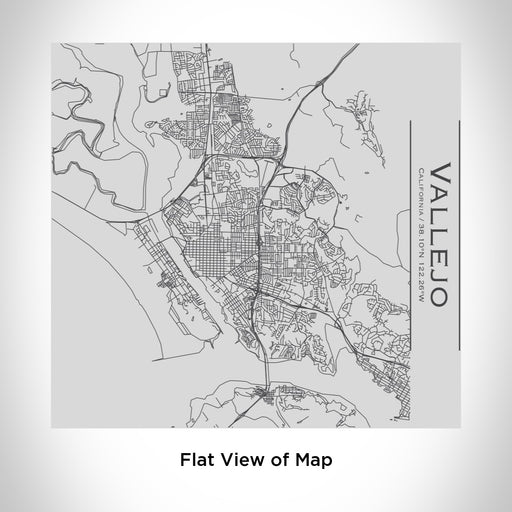 Rendered View of Vallejo California Map Engraving on 17oz Stainless Steel Insulated Tumbler