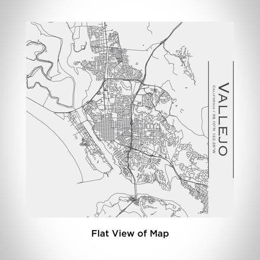 Rendered View of Vallejo California Map Engraving on 17oz Stainless Steel Insulated Tumbler in White