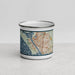 Front View Custom Vallejo California Map Enamel Mug in Woodblock