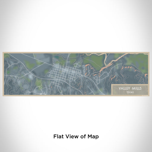 Flat View of Map Custom Valley Mills Texas Map Enamel Mug in Afternoon