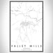 Valley Mills Texas Map Print Portrait Orientation in Classic Style With Shaded Background
