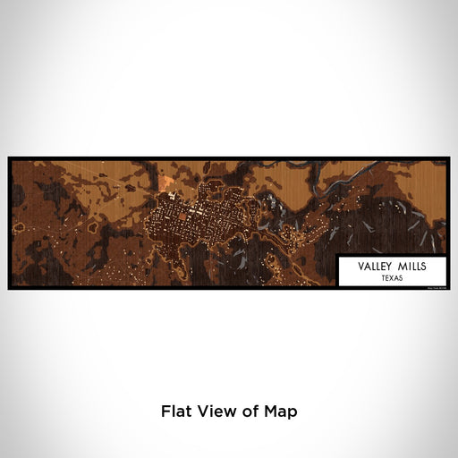 Flat View of Map Custom Valley Mills Texas Map Enamel Mug in Ember