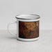 Left View Custom Valley Mills Texas Map Enamel Mug in Ember