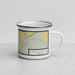 Right View Custom Valley Mills Texas Map Enamel Mug in Woodblock