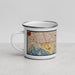 Left View Custom Valley Stream New York Map Enamel Mug in Woodblock