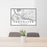 24x36 Vancouver Washington Map Print Landscape Orientation in Classic Style Behind 2 Chairs Table and Potted Plant