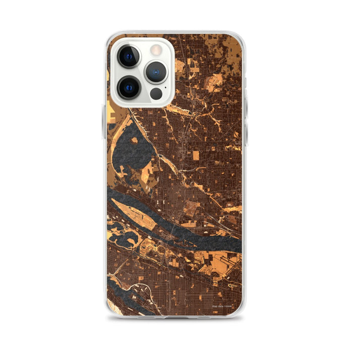 Custom Vancouver Washington Map iPhone 12 Pro Max Phone Case in Ember