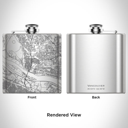 Rendered View of Vancouver Washington Map Engraving on undefined
