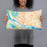Person holding 20x12 Custom Vancouver Washington Map Throw Pillow in Watercolor