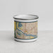 Front View Custom Vancouver Washington Map Enamel Mug in Woodblock