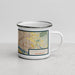 Right View Custom Vancouver Washington Map Enamel Mug in Woodblock