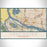 Vancouver Washington Map Print Landscape Orientation in Woodblock Style With Shaded Background
