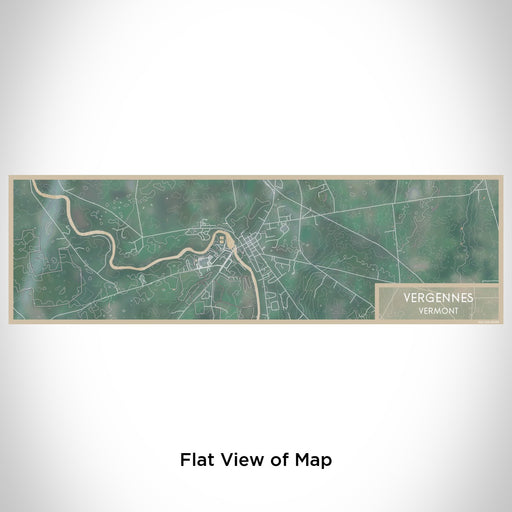 Flat View of Map Custom Vergennes Vermont Map Enamel Mug in Afternoon