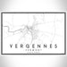 Vergennes Vermont Map Print Landscape Orientation in Classic Style With Shaded Background