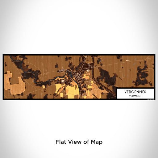 Flat View of Map Custom Vergennes Vermont Map Enamel Mug in Ember