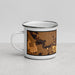 Left View Custom Vergennes Vermont Map Enamel Mug in Ember