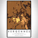 Vergennes Vermont Map Print Portrait Orientation in Ember Style With Shaded Background