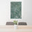 24x36 Vian Oklahoma Map Print Portrait Orientation in Afternoon Style Behind 2 Chairs Table and Potted Plant