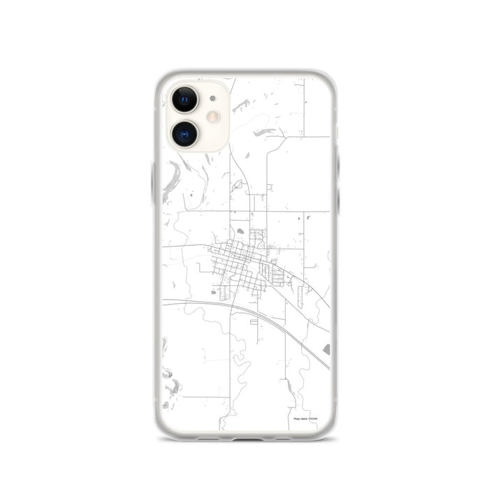 Custom iPhone 11 Vian Oklahoma Map Phone Case in Classic