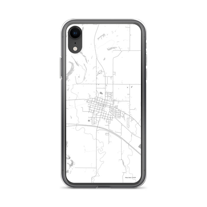 Custom iPhone XR Vian Oklahoma Map Phone Case in Classic
