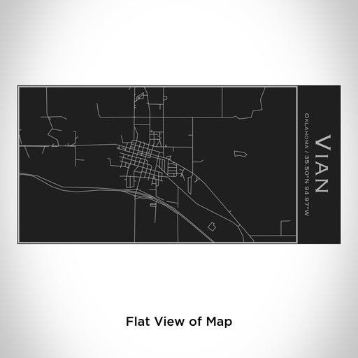 Rendered View of Vian Oklahoma Map Engraving on 17oz Stainless Steel Insulated Cola Bottle in Black