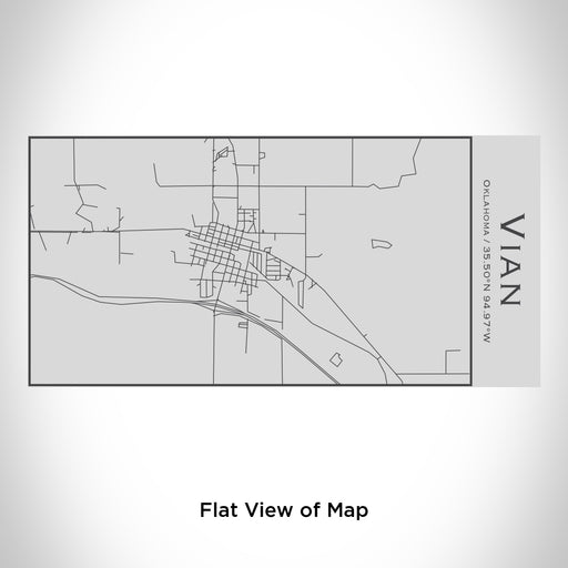 Rendered View of Vian Oklahoma Map Engraving on 17oz Stainless Steel Insulated Cola Bottle
