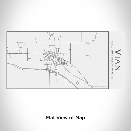 Rendered View of Vian Oklahoma Map Engraving on 17oz Stainless Steel Insulated Cola Bottle in White