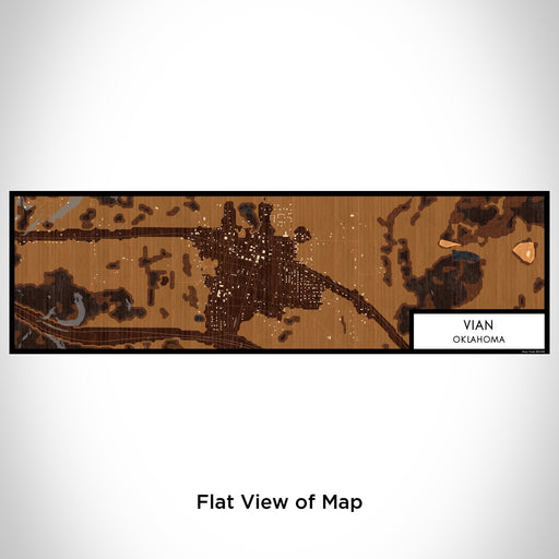 Flat View of Map Custom Vian Oklahoma Map Enamel Mug in Ember