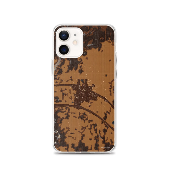 Custom iPhone 12 Vian Oklahoma Map Phone Case in Ember