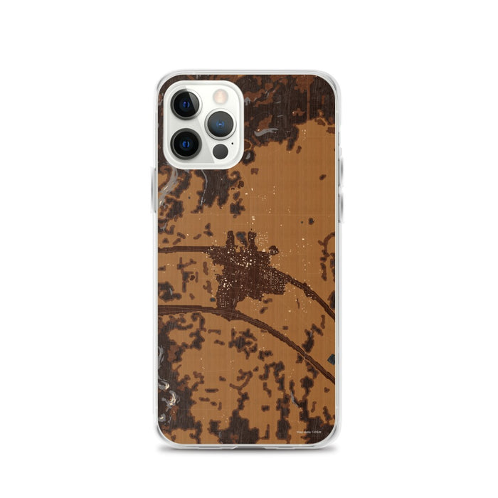 Custom iPhone 12 Pro Vian Oklahoma Map Phone Case in Ember