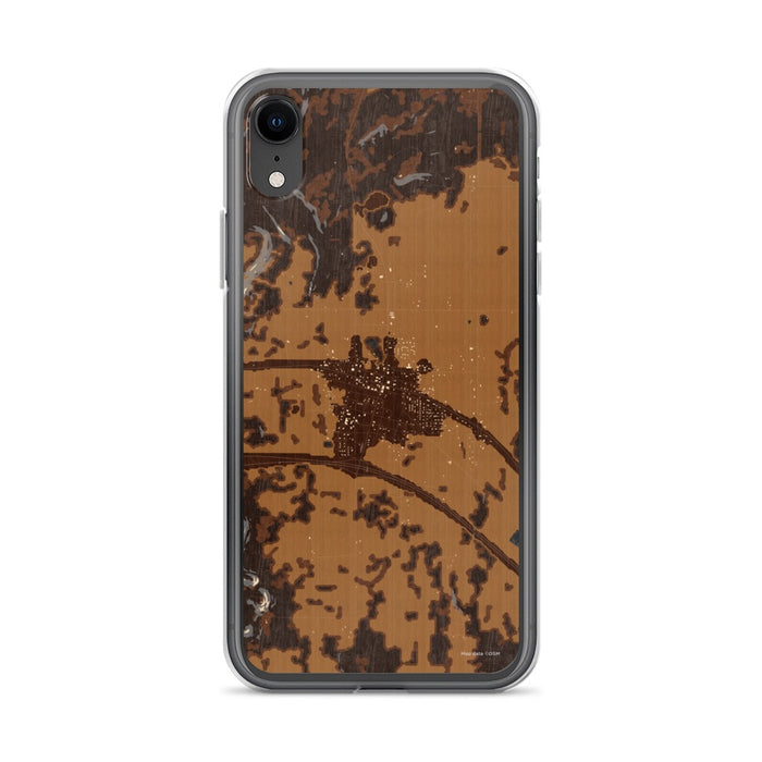Custom iPhone XR Vian Oklahoma Map Phone Case in Ember