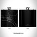 Rendered View of Vian Oklahoma Map Engraving on 6oz Stainless Steel Flask in Black