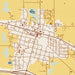Vian Oklahoma Map Print in Woodblock Style Zoomed In Close Up Showing Details