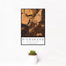 12x18 Vicksburg Mississippi Map Print Portrait Orientation in Ember Style With Small Cactus Plant in White Planter