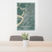 24x36 Vicksburg Mississippi Map Print Portrait Orientation in Afternoon Style Behind 2 Chairs Table and Potted Plant