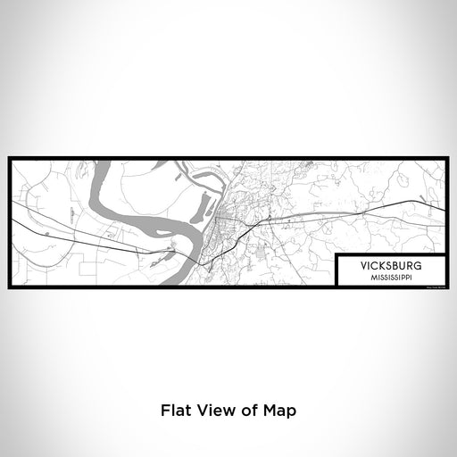 Flat View of Map Custom Vicksburg Mississippi Map Enamel Mug in Classic