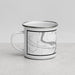 Left View Custom Vicksburg Mississippi Map Enamel Mug in Classic