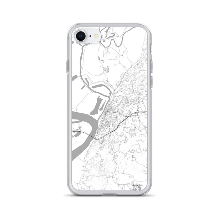 Custom iPhone SE Vicksburg Mississippi Map Phone Case in Classic