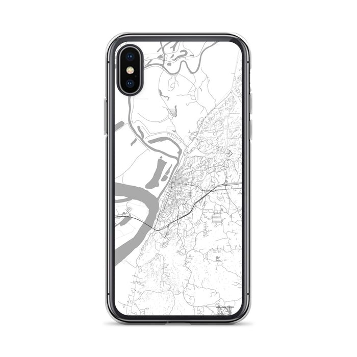 Custom iPhone X/XS Vicksburg Mississippi Map Phone Case in Classic