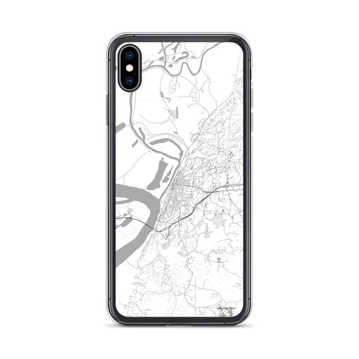 Custom iPhone XS Max Vicksburg Mississippi Map Phone Case in Classic