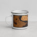Left View Custom Vicksburg Mississippi Map Enamel Mug in Ember