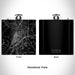 Rendered View of Vicksburg Mississippi Map Engraving on 6oz Stainless Steel Flask in Black