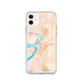 Custom iPhone 11 Vicksburg Mississippi Map Phone Case in Watercolor