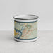 Front View Custom Vicksburg Mississippi Map Enamel Mug in Woodblock